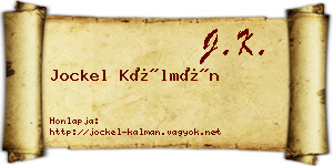 Jockel Kálmán névjegykártya